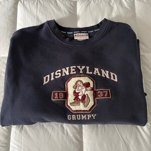 Disney Navy Blue Sweatshirt with “Grumpy” Accent.